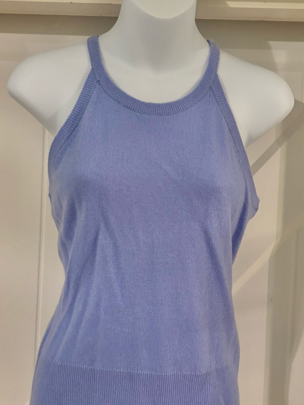 House of Harlow 1960 Periwinkle 100% Cashmere Halter Tank